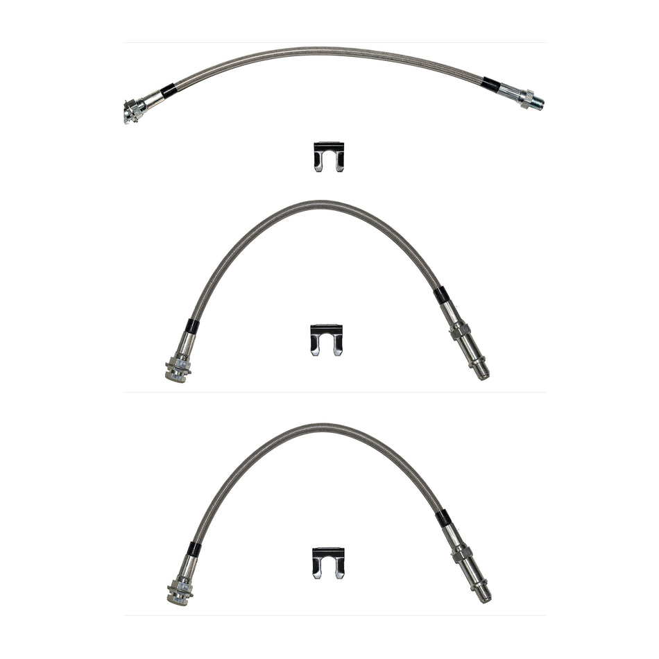 HSK0035SS - 70-71 Mopar B-Body Brake Hose Kit; Braided Stainless