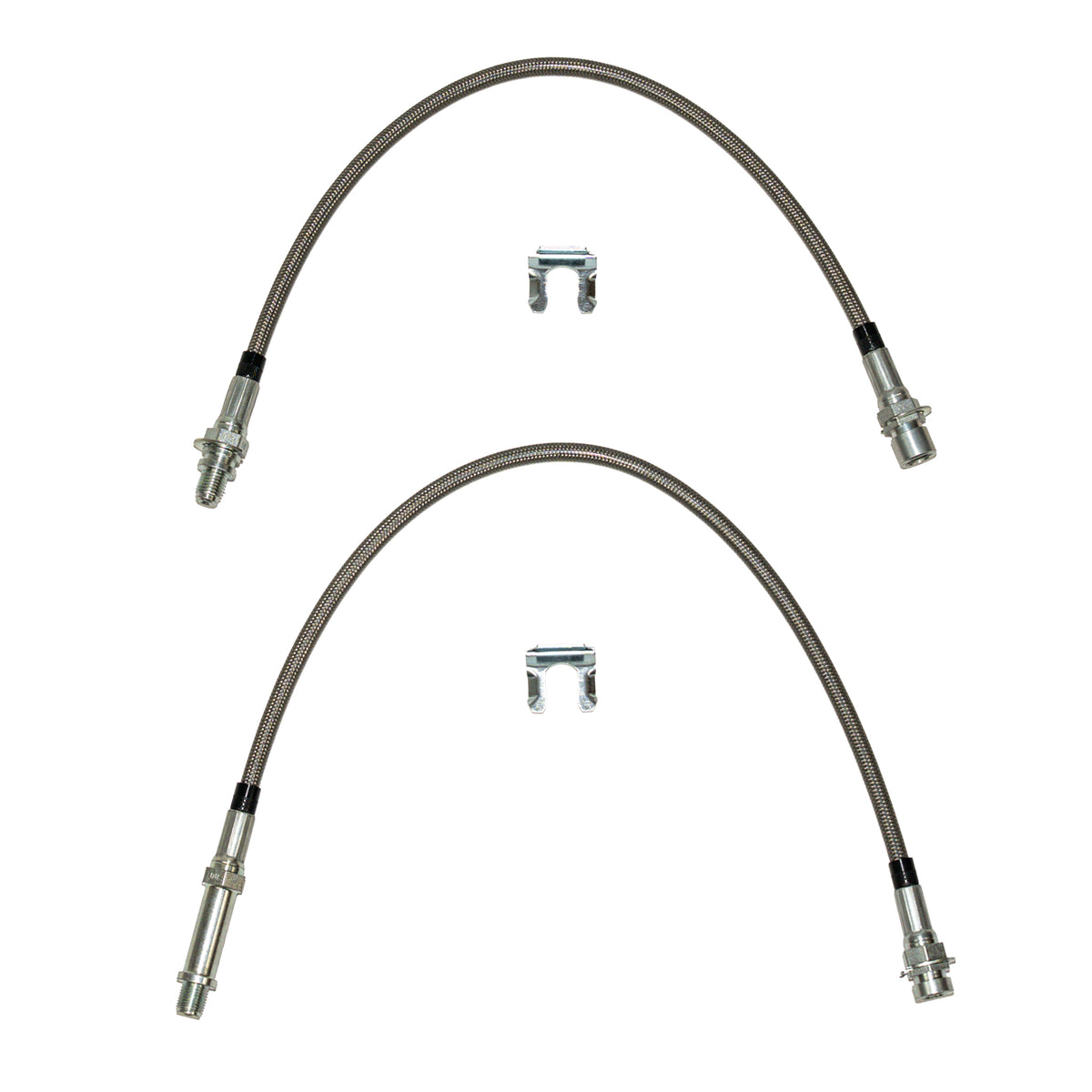 HSK0041SS - 67-68 GM B-Body Brake Hose Kit; Braided Stainless - SSTubes