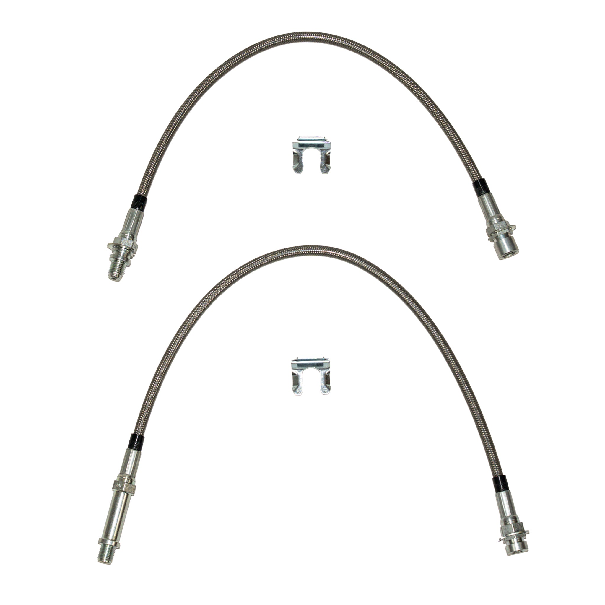 HSK0041SS - 67-68 GM B-Body Brake Hose Kit; Braided Stainless - SSTubes