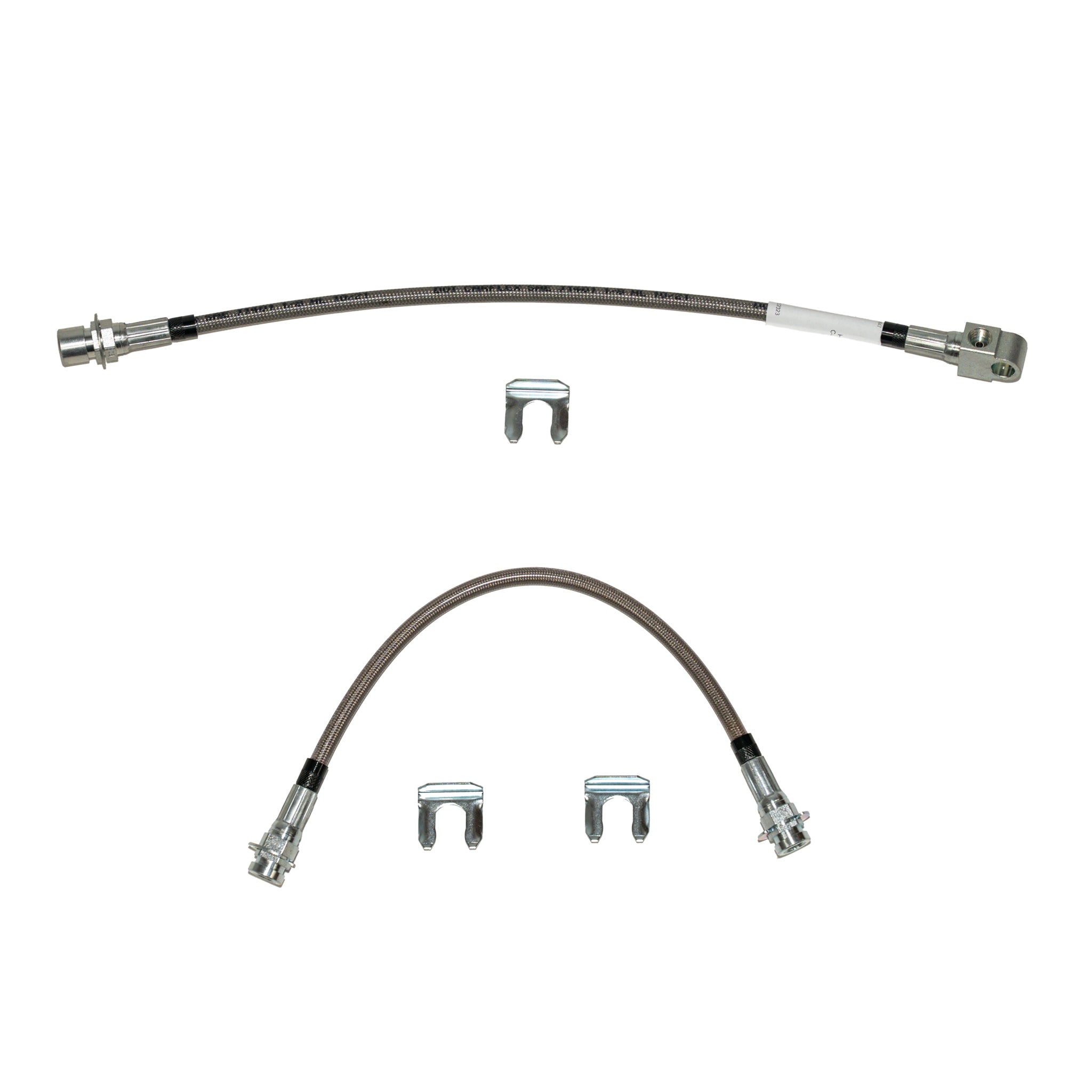 HSK0043SS - 68 GM A-Body Brake Hose Kit; Braided Stainless - SSTubes