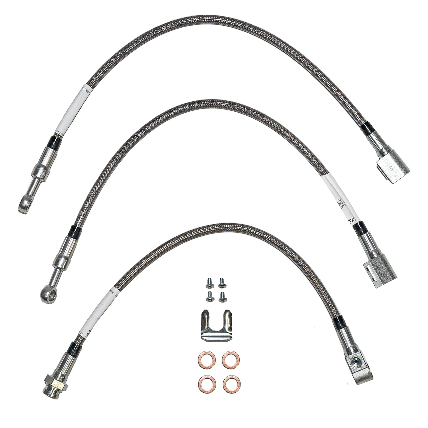 HSK0060SS - 93-01 Cherokee; Complete Brake Hose Kit; Stainless - SSTubes