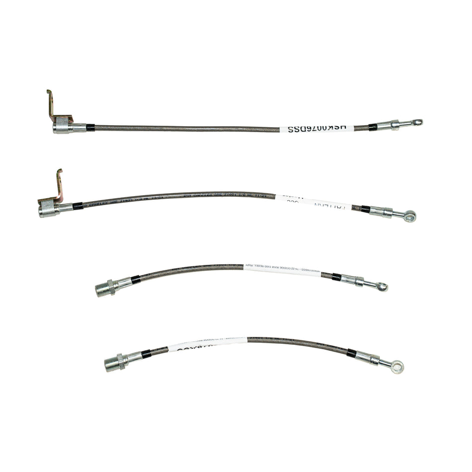 2014-22 Dodge Ram 1500 Rebel; Complete Brake Hose Kit; Braided Stainless