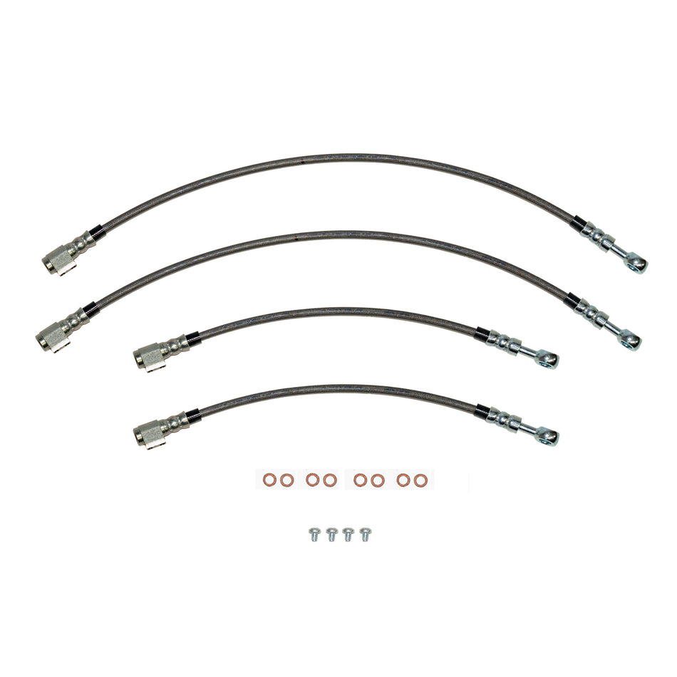 HSK0078SS - 10-14 Ford Mustang GT, 6spd, Manual, Flex Hose Kit; Stainless - SSTubes