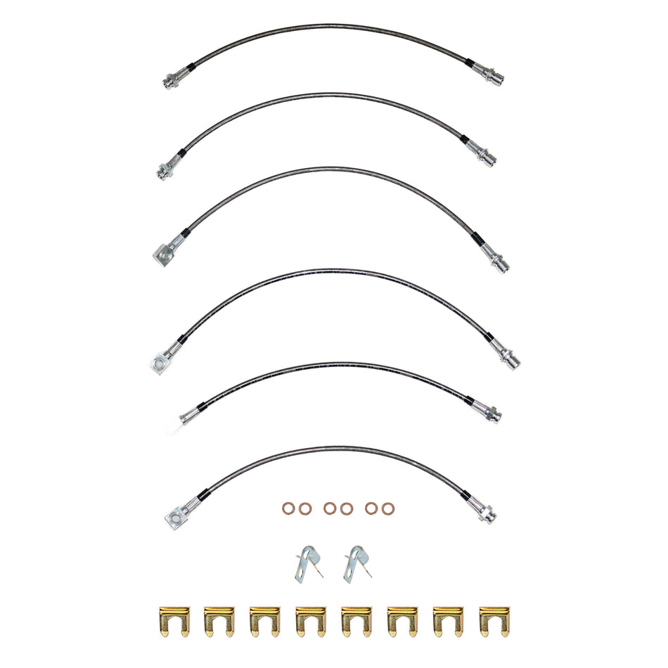 2007-18 GM 1500 Truck, Disc, Brake Hose Kit; Braided Flex Hose - SSTubes