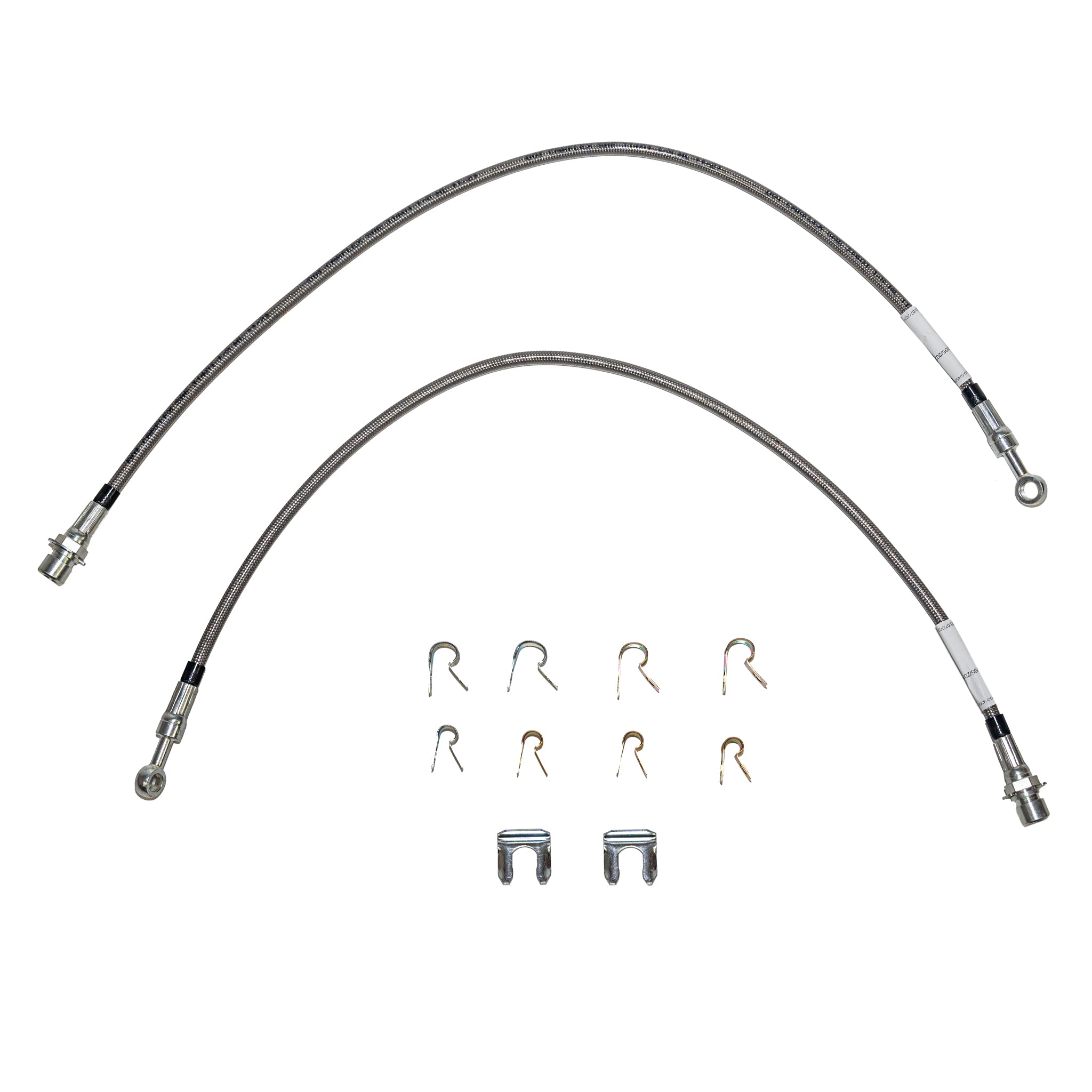 HSP0019SS- 99-07 GM 1500 4WD Front Brake Hose; Stainless - SSTubes