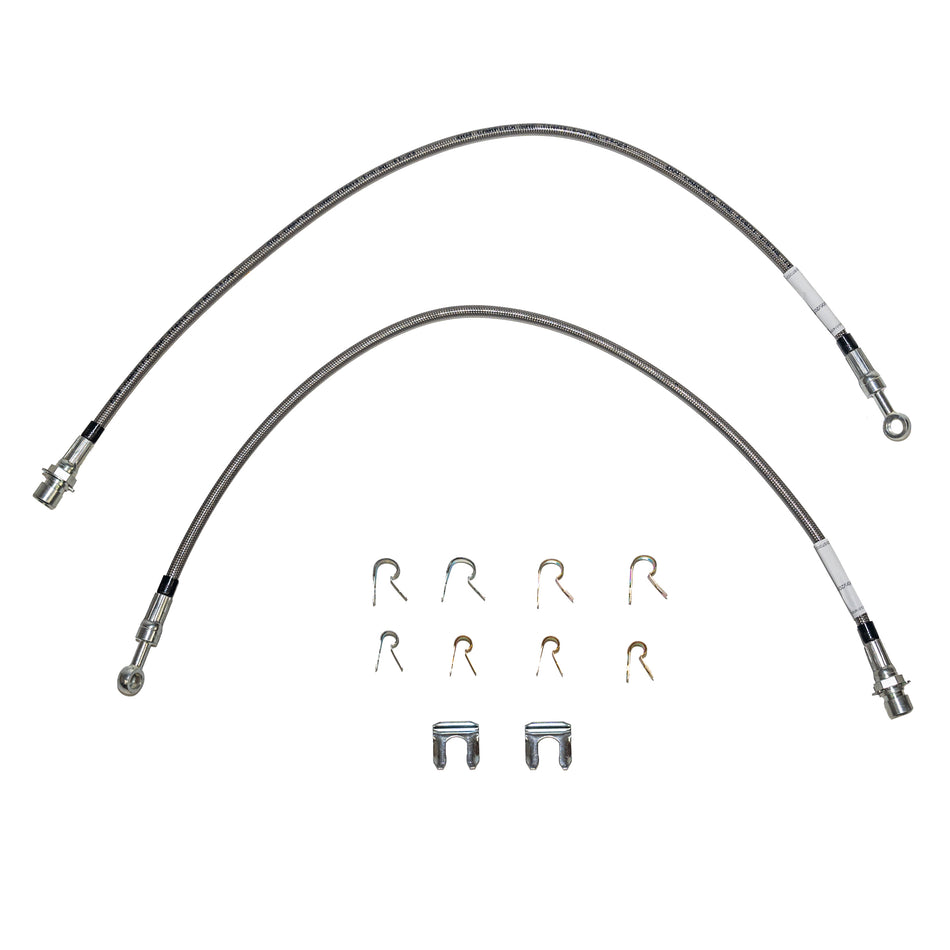 HSP0019SS- 99-07 GM 1500 4WD Front Brake Hose; Stainless - SSTubes