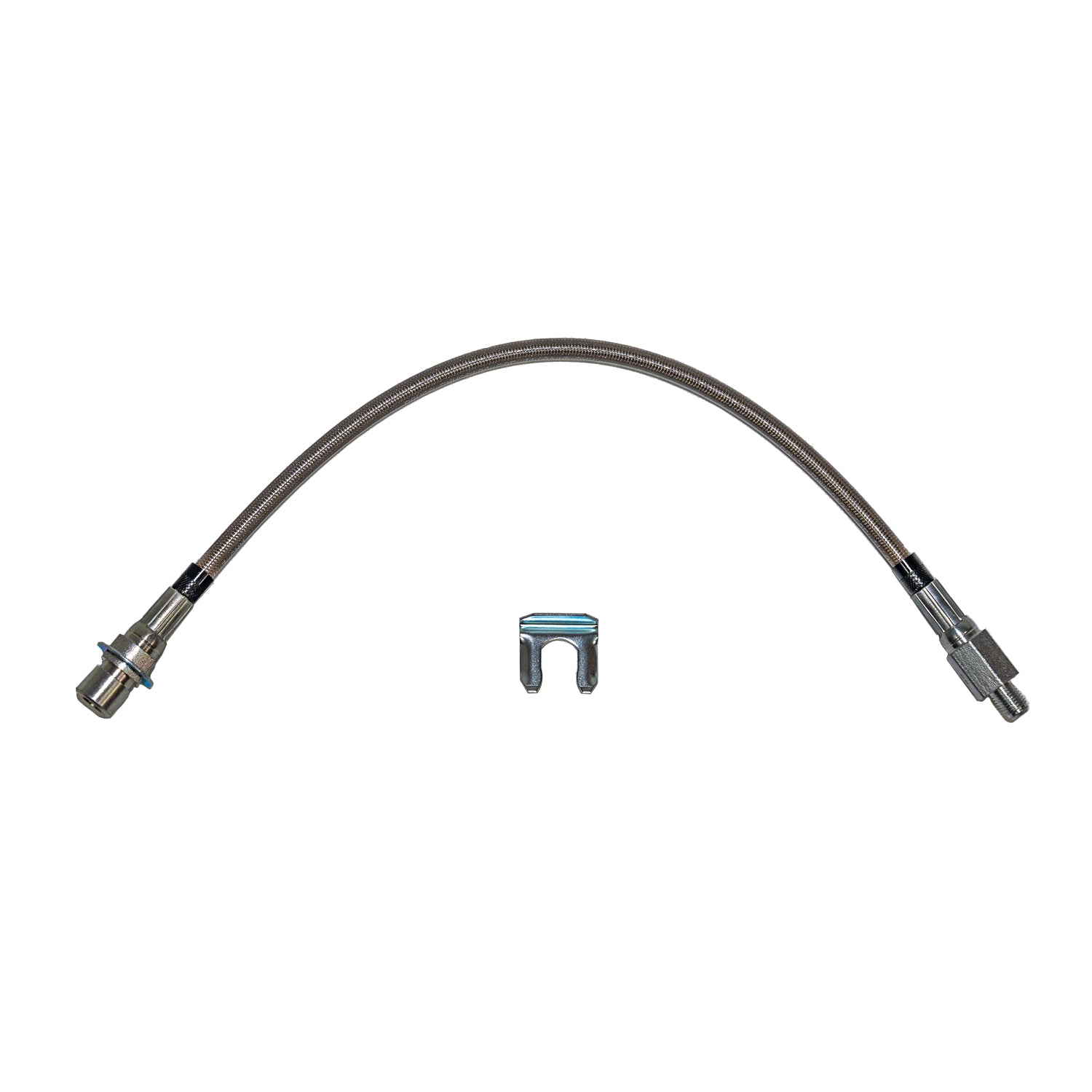 HSP4312SS- 67-70 Ford Mustang, 67-71 Fairland, Torino & 67-70 Mercury Cougar Front Drum Brake Hose, 2 Required; Stainless - SSTubes