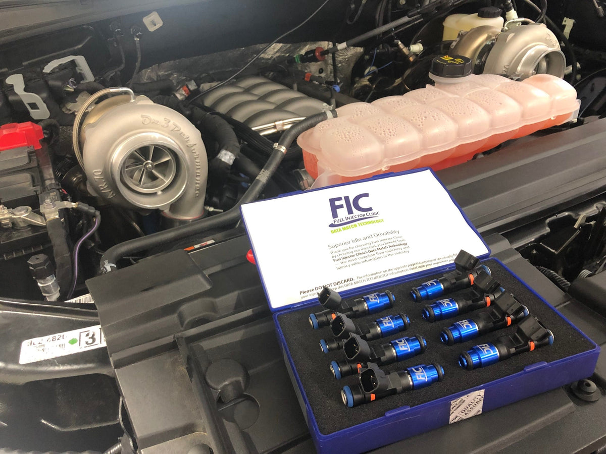 1000CC (85 LBS/HR AT 43.5 PSI FUEL PRESSURE) FIC FUEL INJECTOR CLINIC INJECTOR SET FOR MUSTANG GT (2005+)/GT350 (2015-2016)/ BOSS 302 (2012-2013)/COBRA (1999-2004) (HIGH-Z) - SSTubes