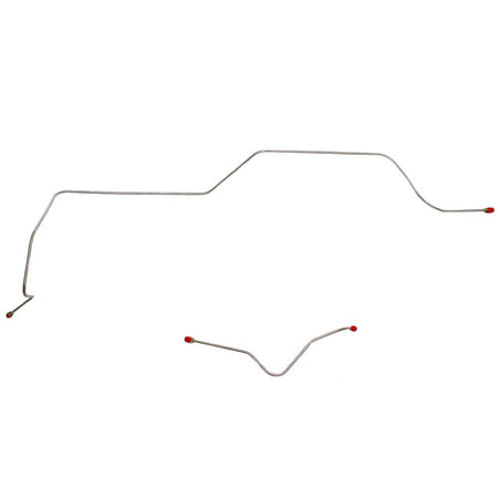 LKT6001SS- 60-63 Falcon/Comet w/Standard Brakes; 2pc Front Brake Line Set, Stainless - SSTubes