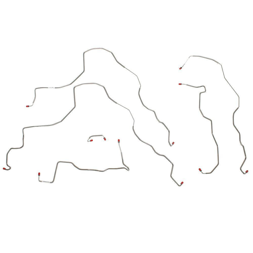 OKT9601OM- 96-01 Lexus ES 300 AWABS, 4w Disc, No Traction Control, Front Brake Line Kit; Steel - SSTubes