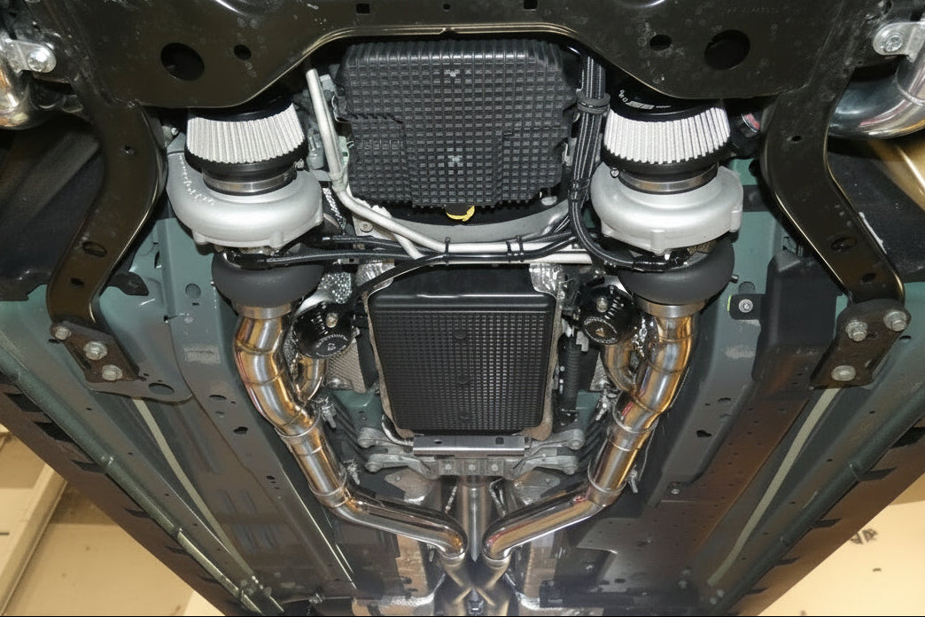 (2015-2023) Mustang GT 5.0 2nd Gen Mid- Mount Twin Turbo System - S550 - SSTubes