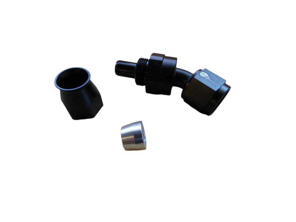 8an PTFE 30° Hose End- Black - SSTubes