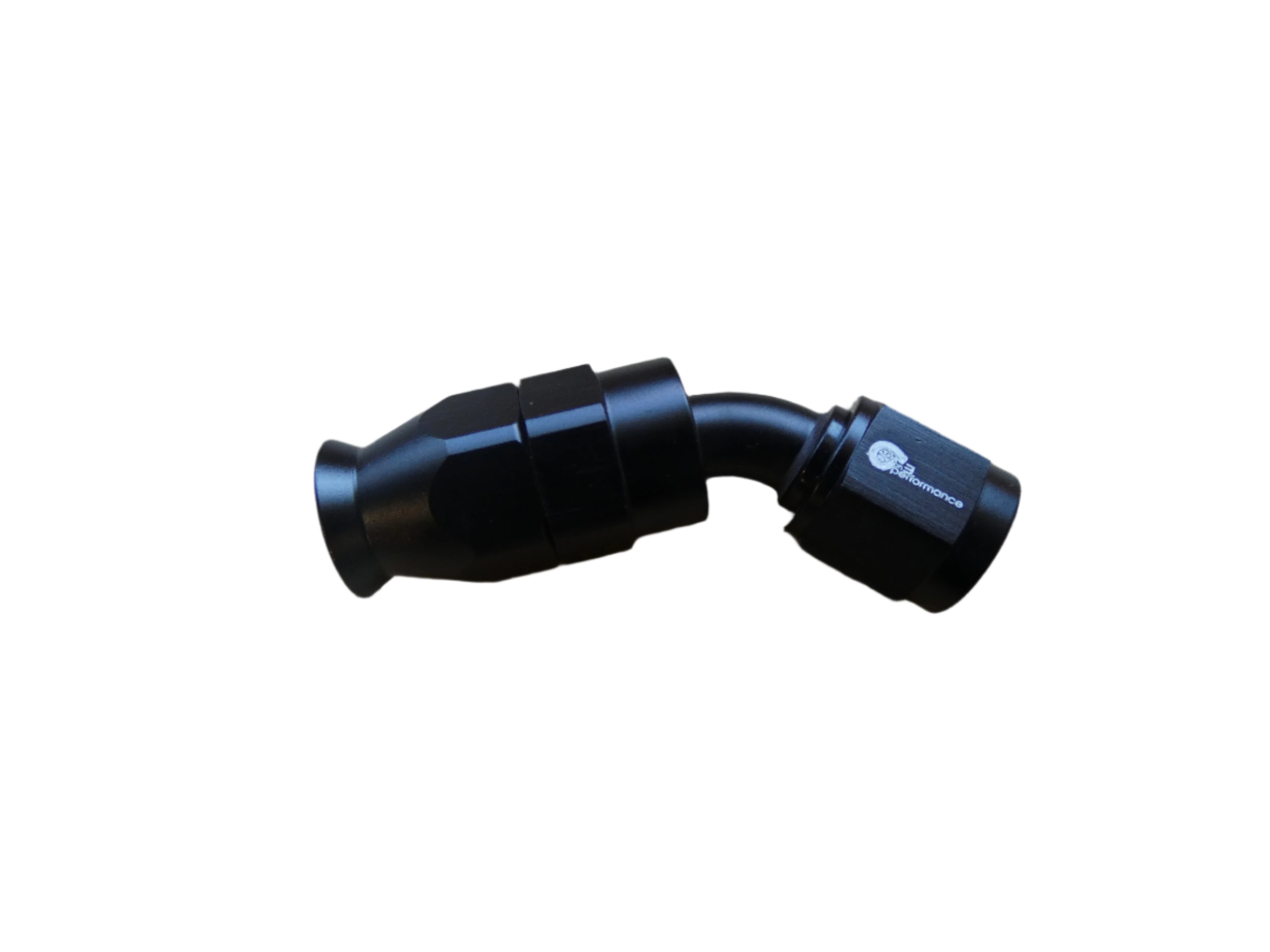 6an PTFE 45° Hose End- Black - SSTubes