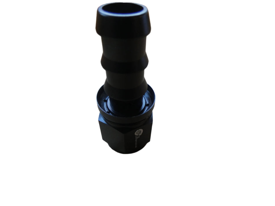 10an Straight Pushloc Hose End- Black - SSTubes