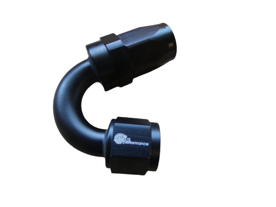8an 150° Hose End- Black - SSTubes