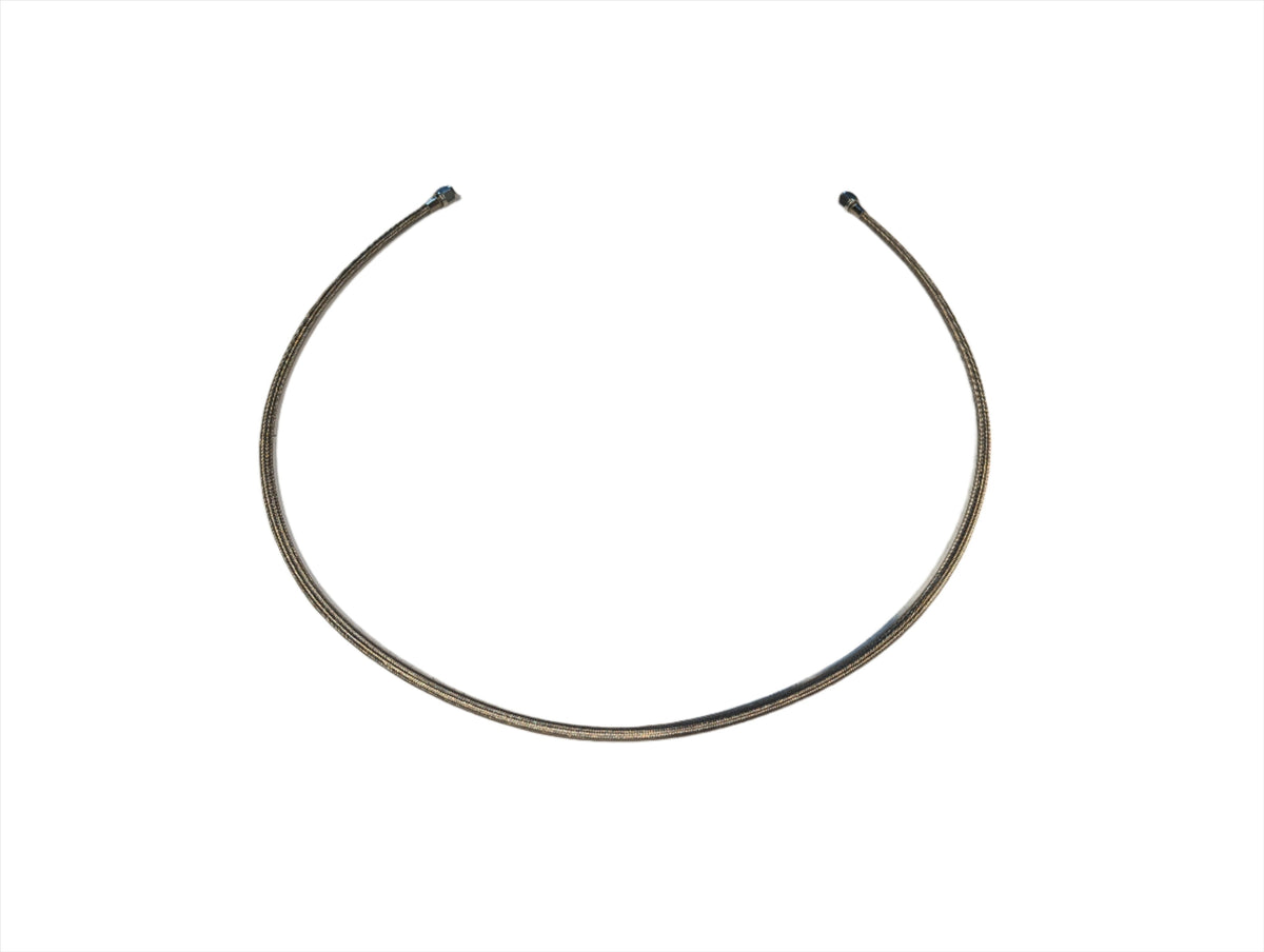 Oil Feed Line- 48" Long- Stainless Steel Braided 4an Crimped Line - SSTubes