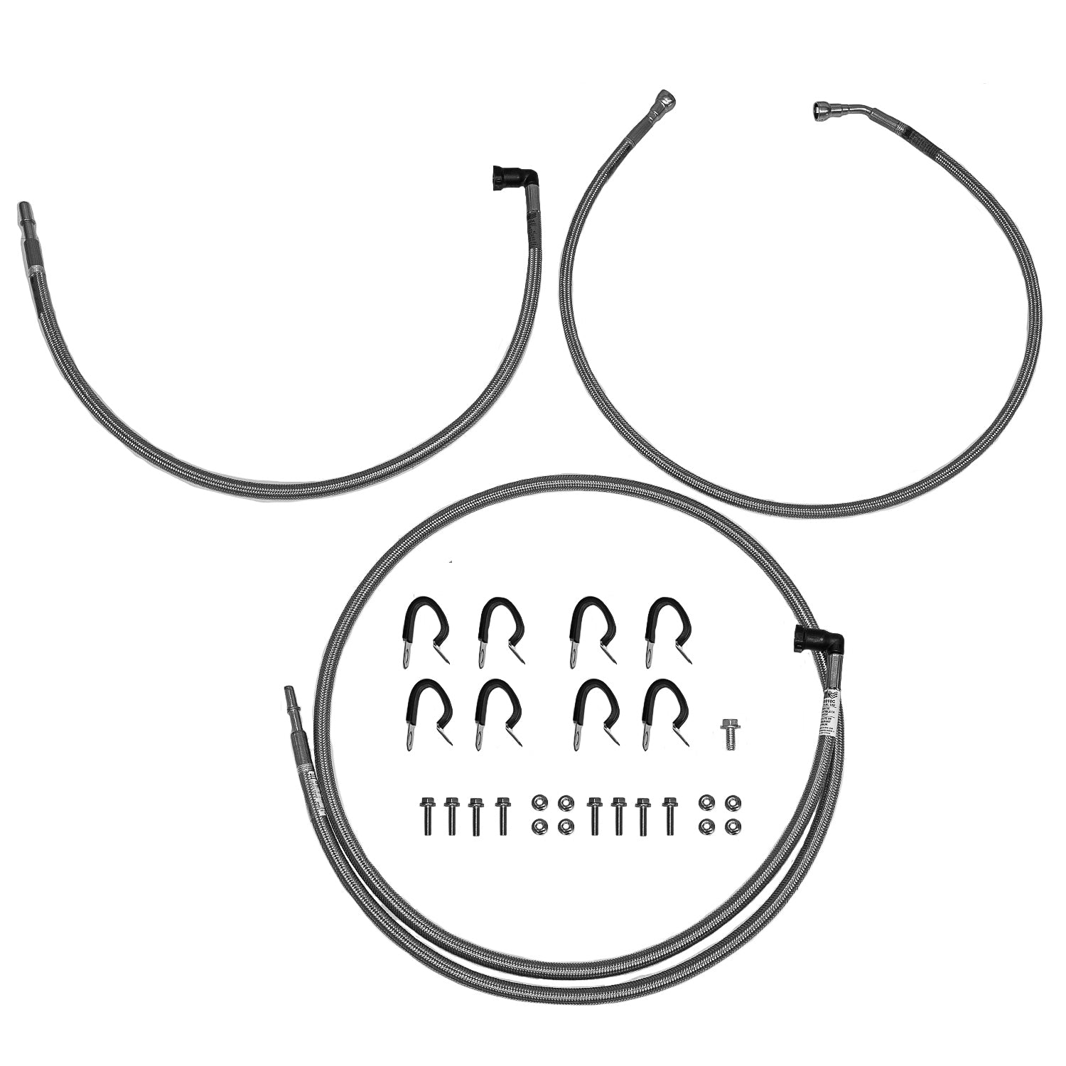 04-06 GM 1500 Full Size SUV with Flex Fuel and without a Fuel Filter, Quick Fix Fuel Line Kit: Braided Stainless - SSTubes