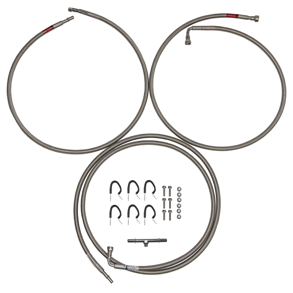 07-10 GM 1500 Truck V8 with Flex Fuel, Extended Cab / Crew Cab, Quick Fix Fuel Kit; Braided Stainless - SSTubes
