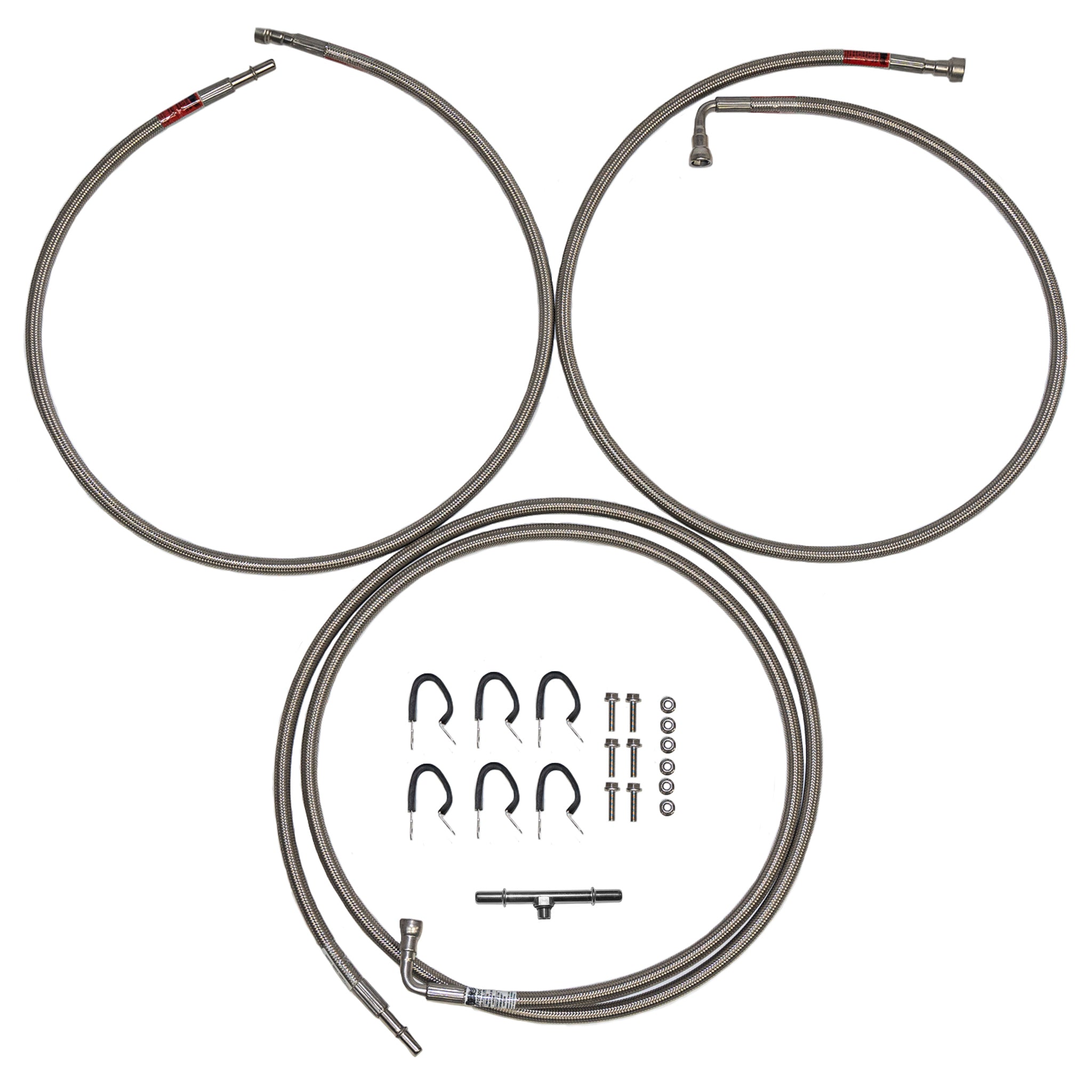 07-10 GM 1500 Truck V8 with Flex Fuel, Extended Cab / Crew Cab, Quick Fix Fuel Kit; Braided Stainless - SSTubes