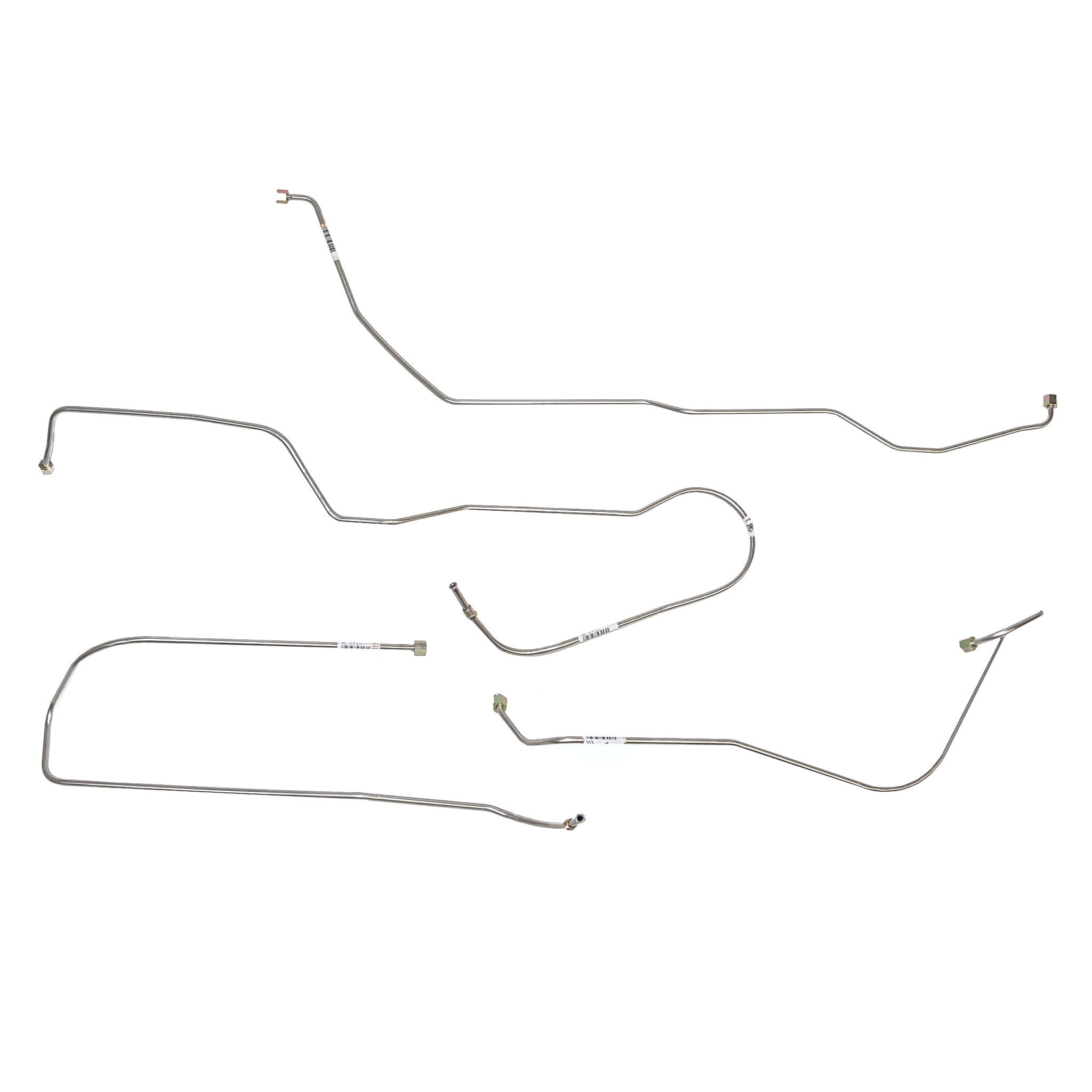 66-70 Charger Hemi, w/ factory Auxiliary Cooler, 4 Line Set w/ Hidden Headlights ONLY, Transmission Lines; Stainless - SSTubes