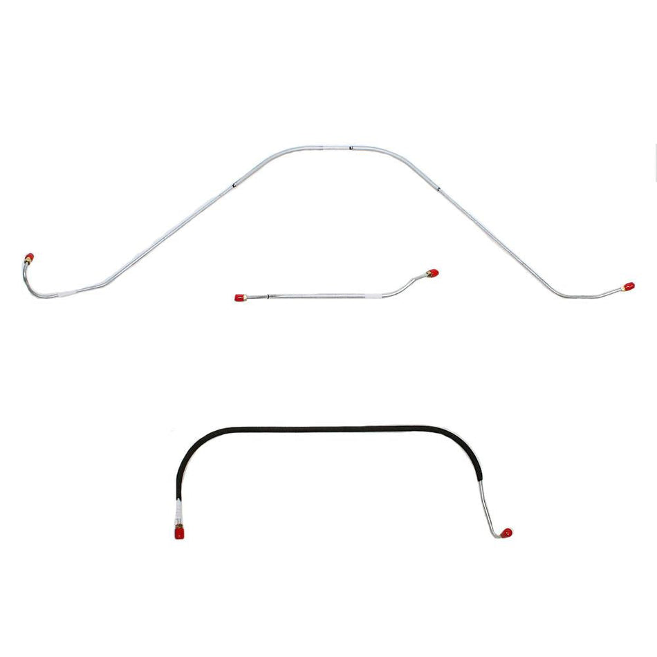 SKT5702SS- 57 Ford Thunderbird w/ Power Brakes; Front 3pc Brake Line Set; Stainless - SSTubes
