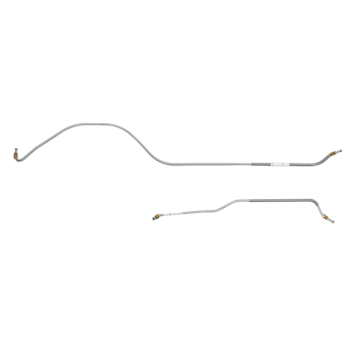 58-60 Ford Thunderbird; 2pc Rear Axle Brake Line Set; Stainless - SSTubes