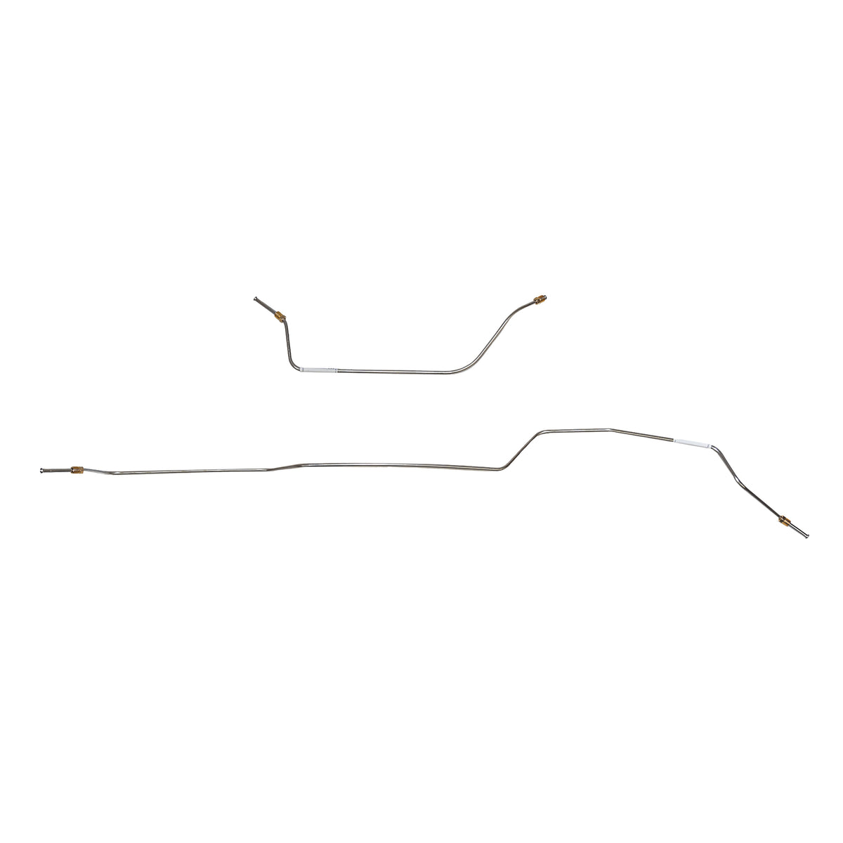 61-62 Ford Thunderbird; 2pc Rear Axle Brake Line Set; Stainless - SSTubes