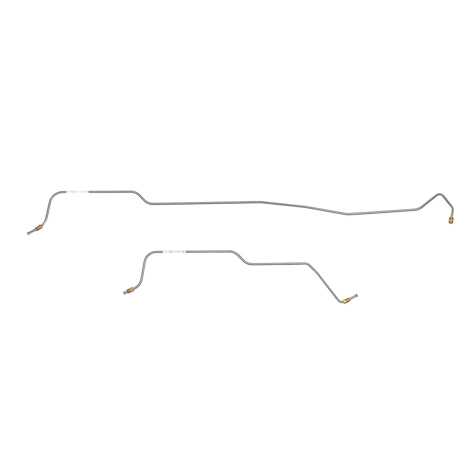 63 Ford Thunderbird; 2pc Rear Axle Brake Line Set; Stainless - SSTubes