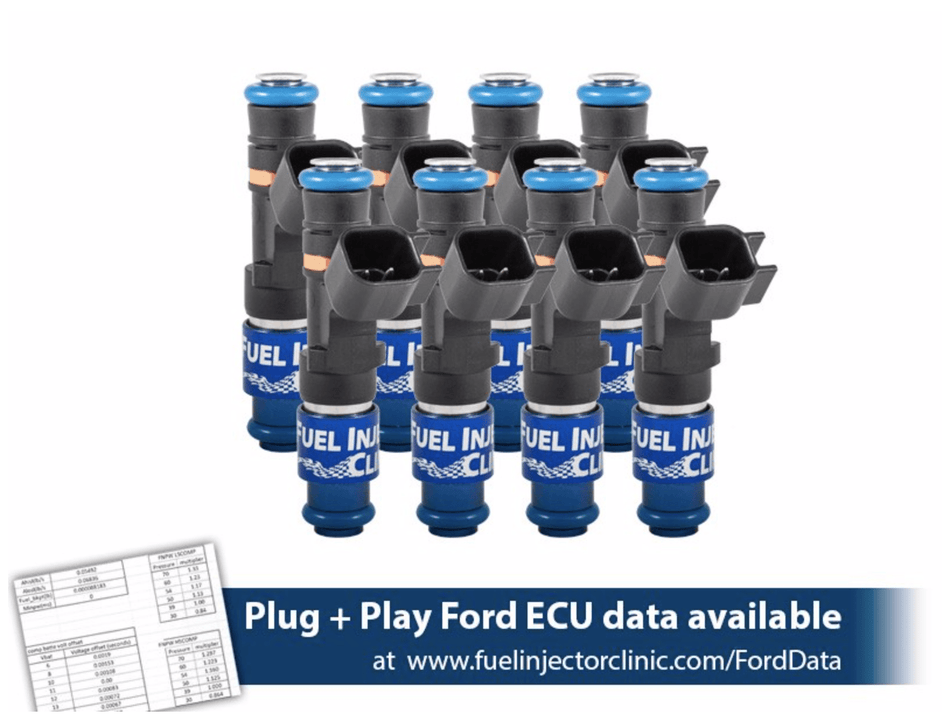 1000CC (85 LBS/HR AT 43.5 PSI FUEL PRESSURE) FIC FUEL INJECTOR CLINIC INJECTOR SET FOR MUSTANG GT (2005+)/GT350 (2015-2016)/ BOSS 302 (2012-2013)/COBRA (1999-2004) (HIGH-Z) - SSTubes