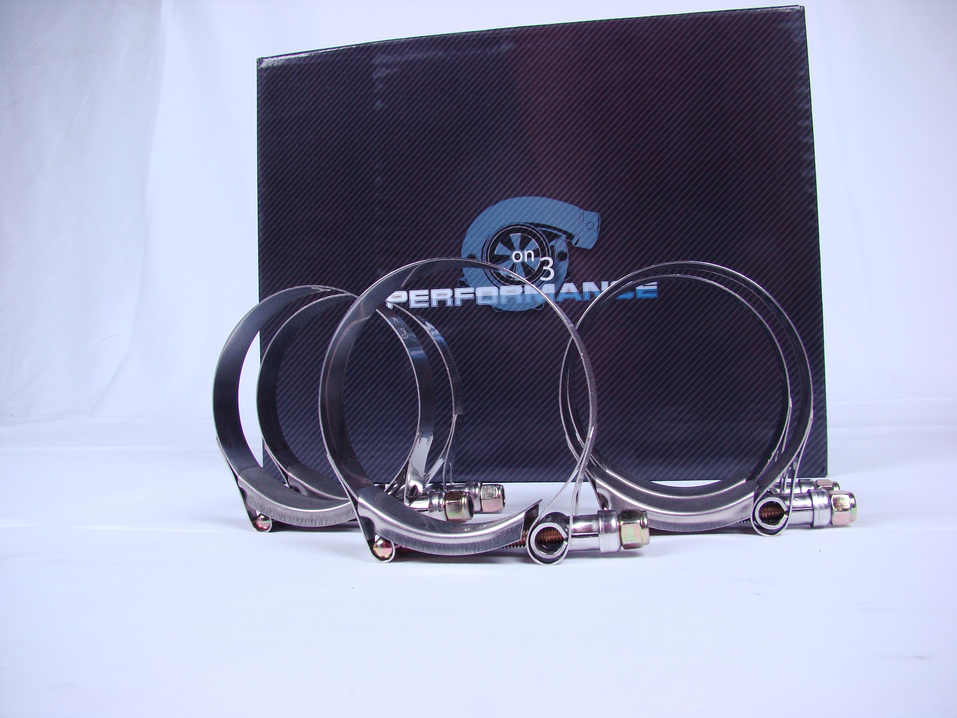 On 3 Performance 3.0" Stainless T-Bolt Clamp - Set 2pc - SSTubes