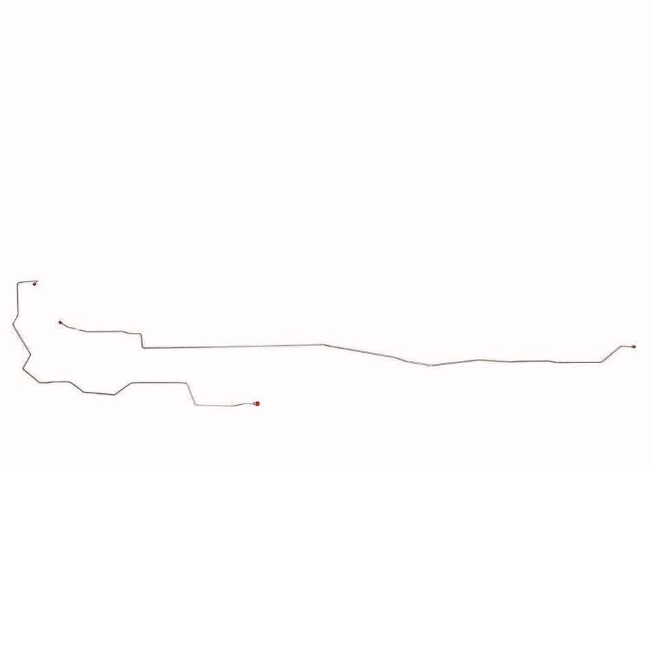 TIN0541OM- 05-07 F-250 Super Duty 4wd, Extended Cab/Long Bed Intermediate Brake Line; Steel - SSTubes