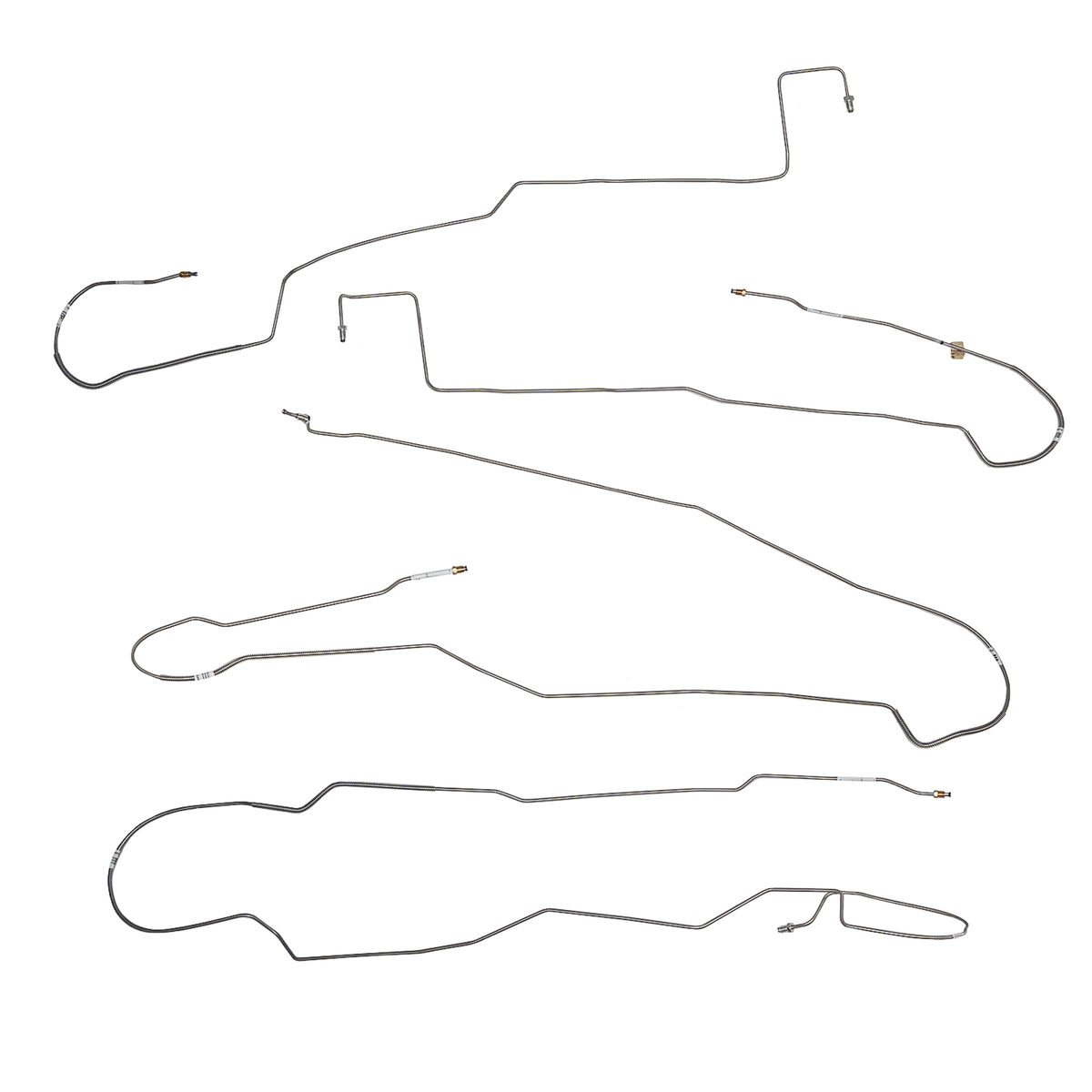 TIN1541SS - 15-17 Ford F-150 Ext Cab/ Long Bed, Intermediate Line Set; Stainless - SSTubes