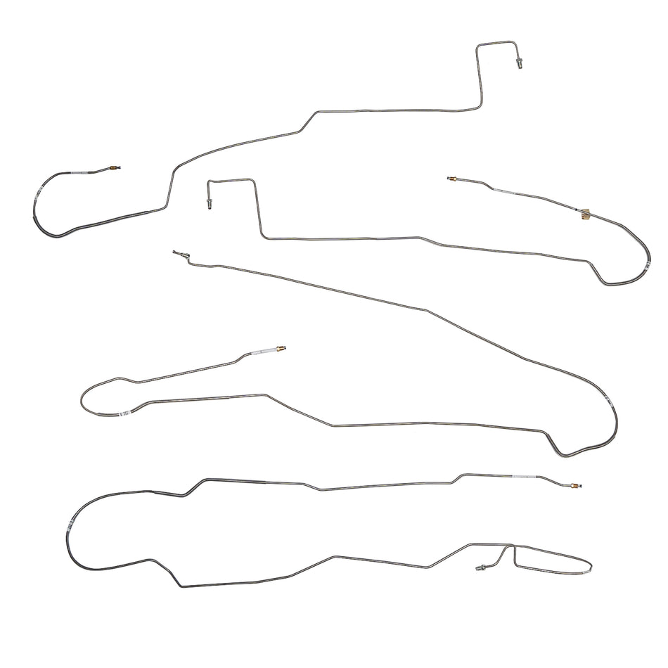 TIN1541SS - 15-17 Ford F-150 Ext Cab/ Long Bed, Intermediate Line Set; Stainless - SSTubes