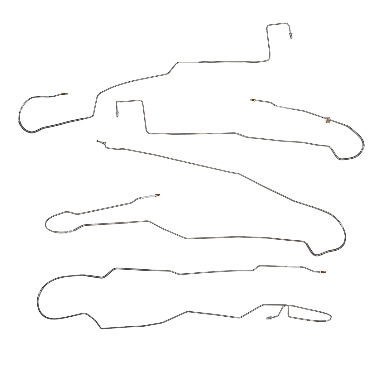 TIN1541SS - 15-17 Ford F-150 Ext Cab/ Long Bed, Intermediate Line Set; Stainless - SSTubes