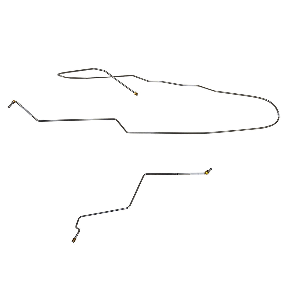 98-05 GM S-Series Truck 2wd without ZR2 Package, Reg Cab, Short Bed, Intermediate Brake Line; Stainless - SSTubes