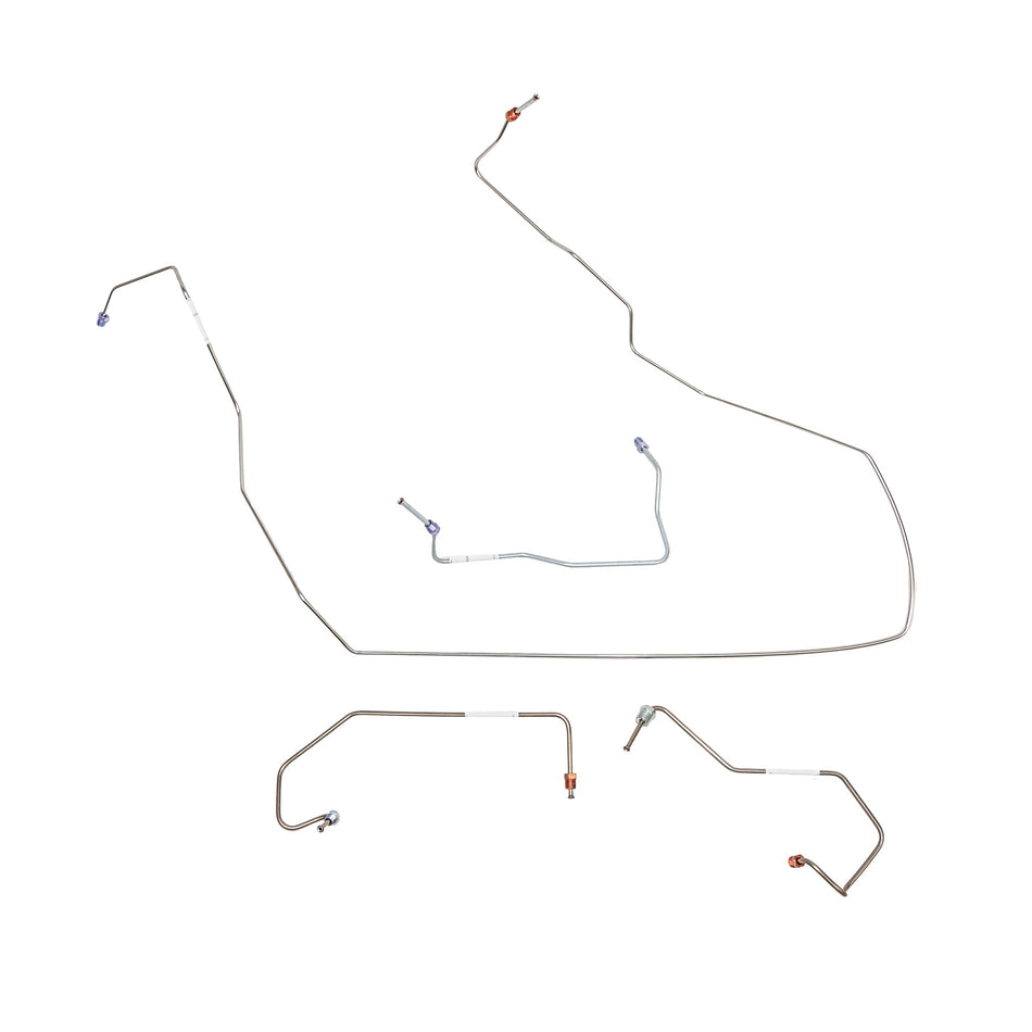 01-03 F-150 04 Heritage, 4wd, AW Disc, AWABS, Made After 12/13/01, Front Brake Line Kit; Steel - SSTubes