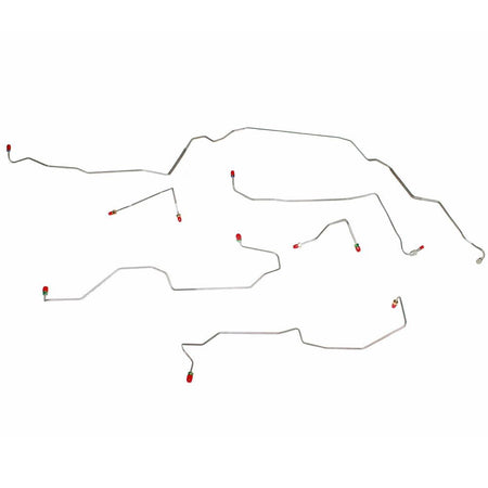 TKT0241SS- 02-04 Explorer/Mountaineer, No Traction Control, Front Brake Line Kit; Stainless - SSTubes