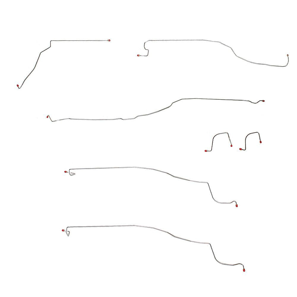 TKT0303OM- 03-04 Silverado/Sierra 1500, 2wd, R Disc, Front Brake Line Kit; Steel - SSTubes