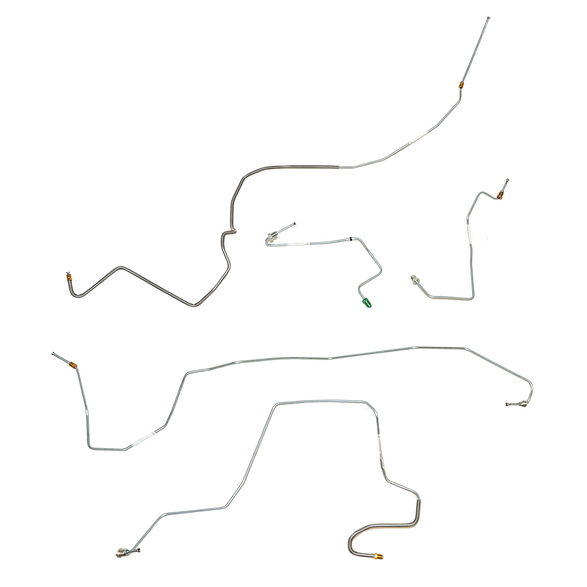 07 F-250/F-350 Super Duty, 4wd, Front Brake Line Set; Stainless - SSTubes