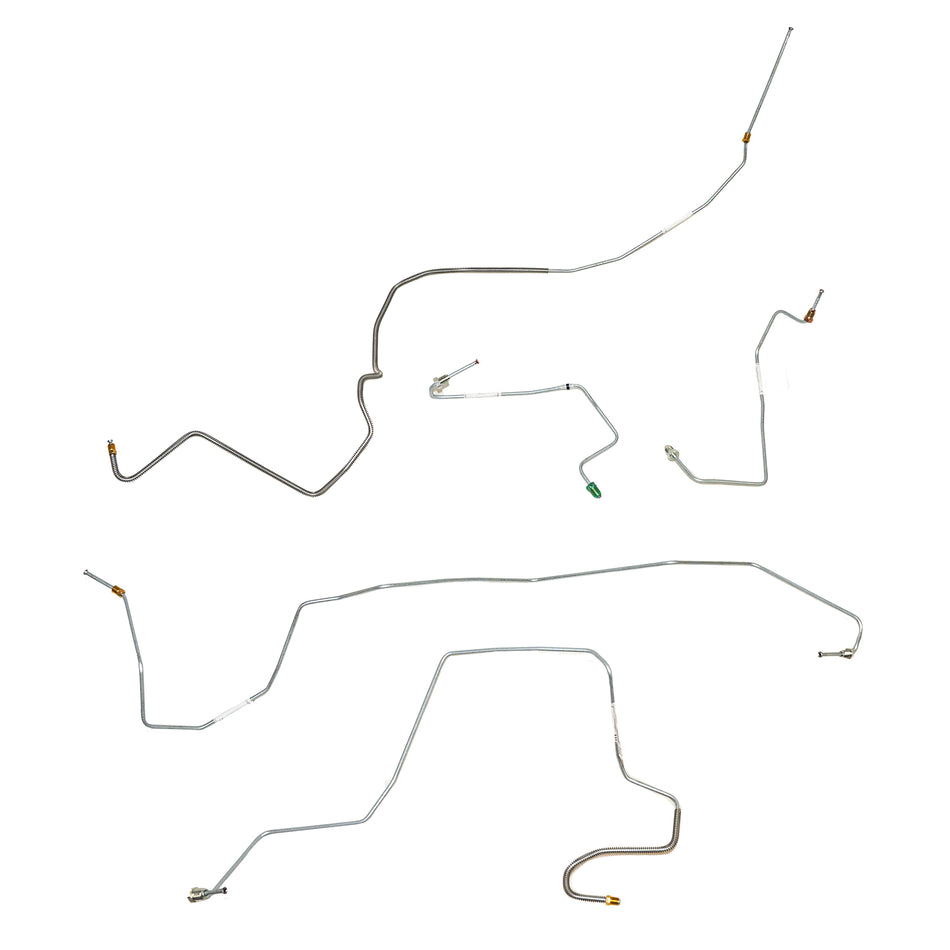 07 F-250/F-350 Super Duty, 4wd, Front Brake Line Set; Stainless - SSTubes