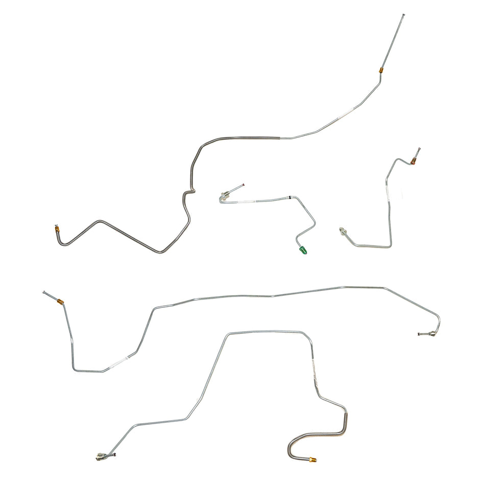 07 F-250/F-350 Super Duty, 4wd, Front Brake Line Set; Stainless - SSTubes