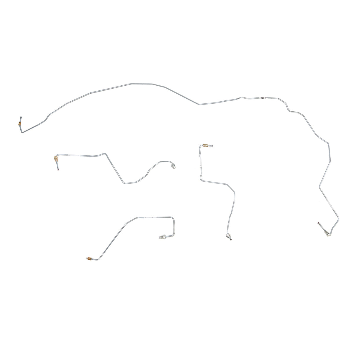 07-08 GM 1500 4wd Rear Drum Brakes, No Traction Control, non-Hybrid, Vehicles Front Brake Line Set; Steel - SSTubes