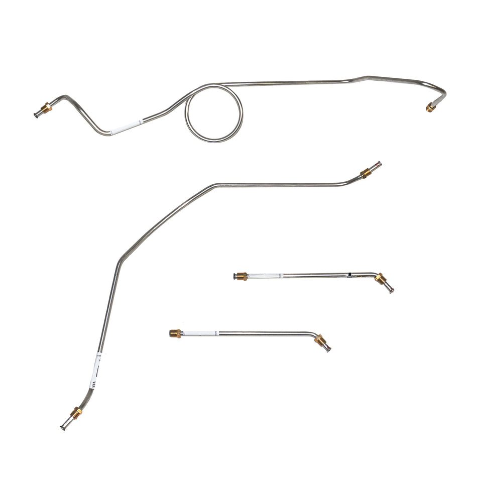 63-66 Chevy C10/GMC C1500, Standard Brakes, 2wd; Front 3pc Brake Line Kit; Steel - SSTubes