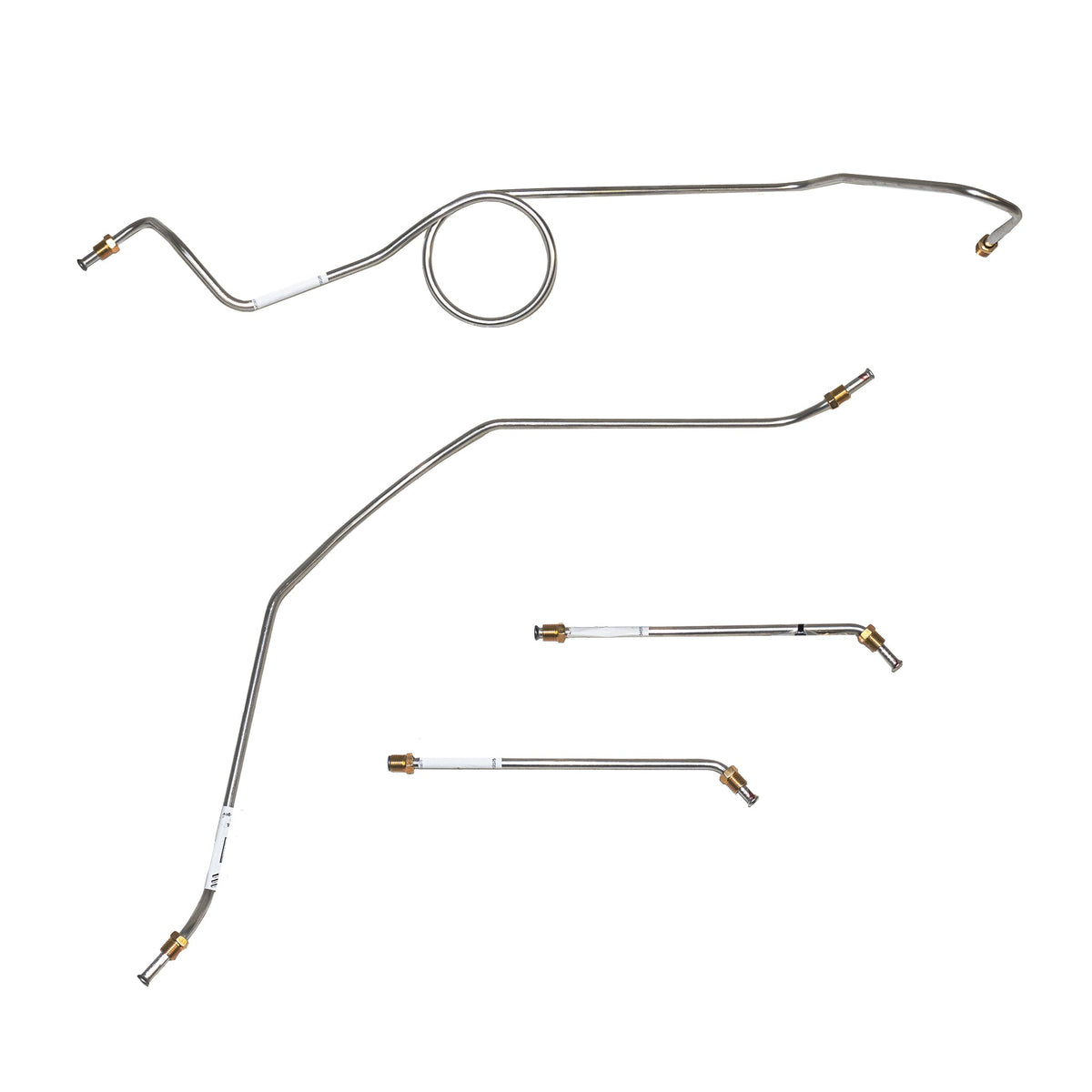 63-66 Chevy C10/GMC C1500, Standard Brakes, 2wd; Front 3pc Brake Line Kit; Stainless - SSTubes