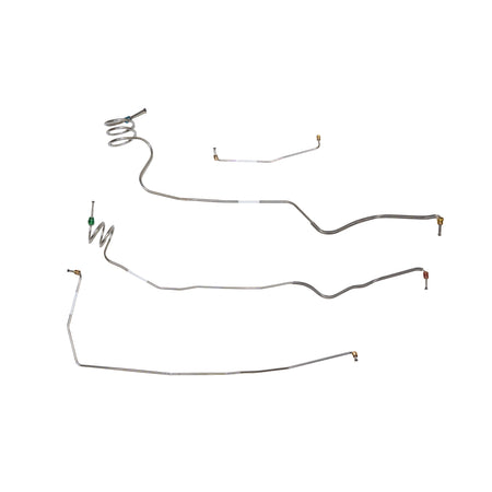 73-80 Chevy K10 / K20 & GMC K1500 / K2500 4wd, Power Brakes, 4pc Front Brake Line Set; Stainless - SSTubes
