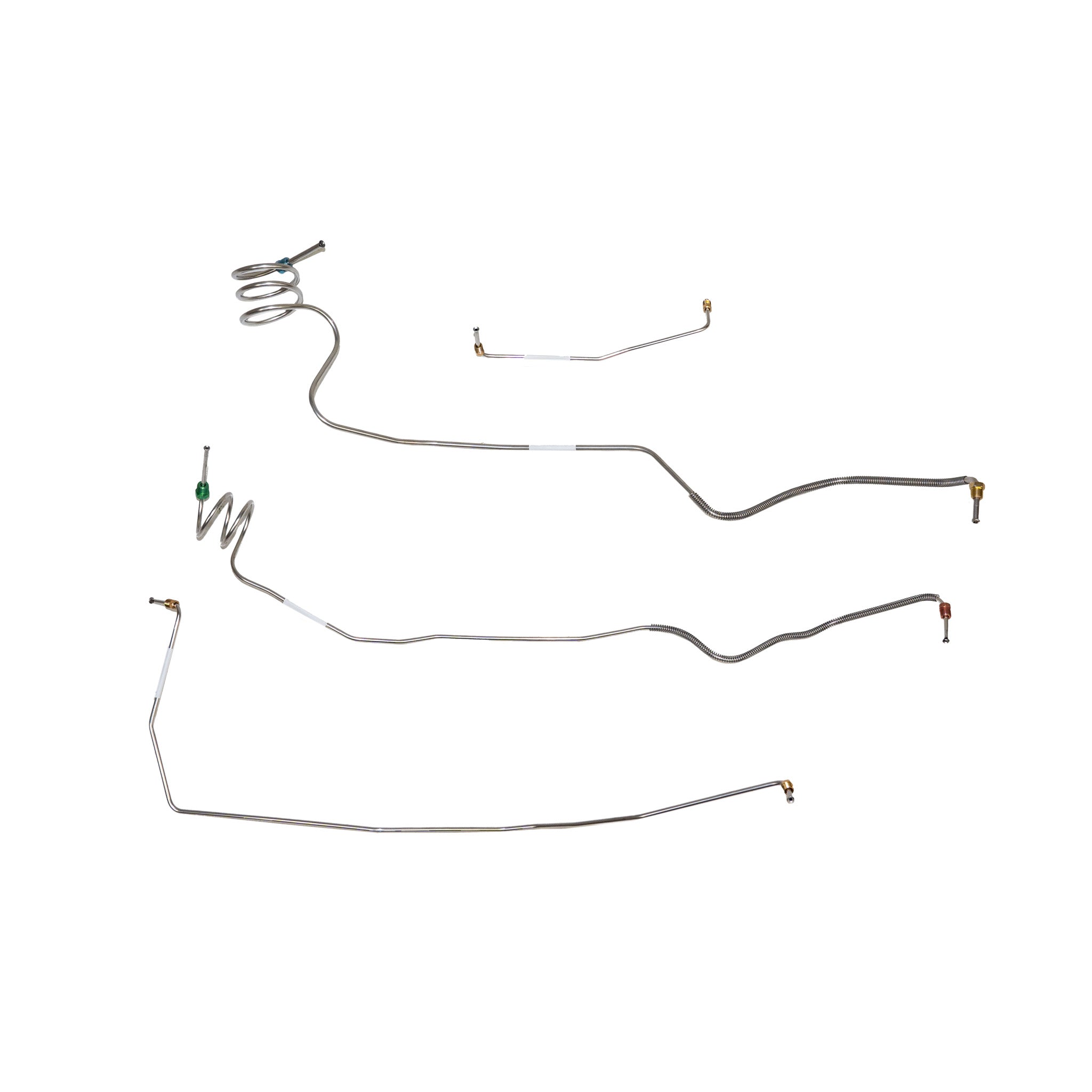 73-80 Chevy K10 / K20 & GMC K1500 / K2500 4wd, Power Brakes, 4pc Front Brake Line Set; Steel - SSTubes