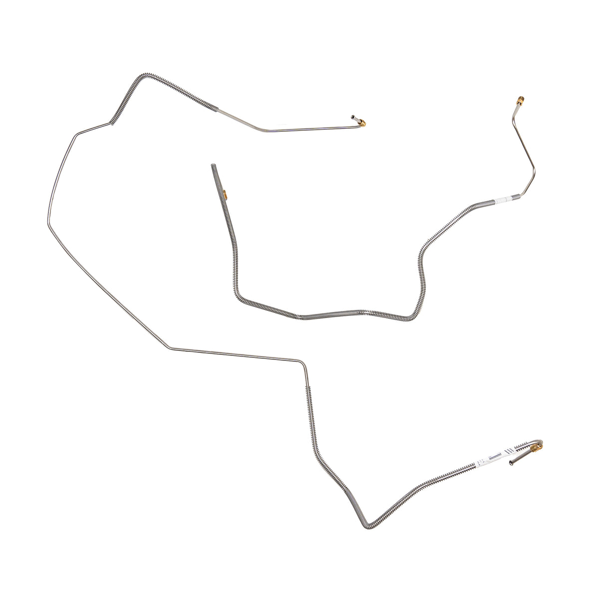 75-76' Ford F-100 2wd w/ Standard Disc Brakes, 2pc Front Brake Line Set; Stainless - SSTubes