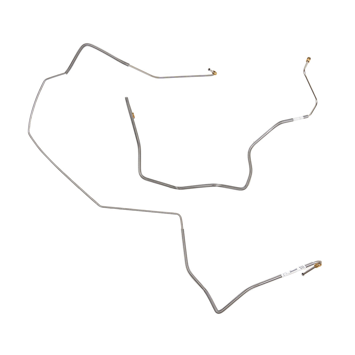 75-76' Ford F-100 2wd w/ Standard Disc Brakes, 2pc Front Brake Line Set; Steel - SSTubes