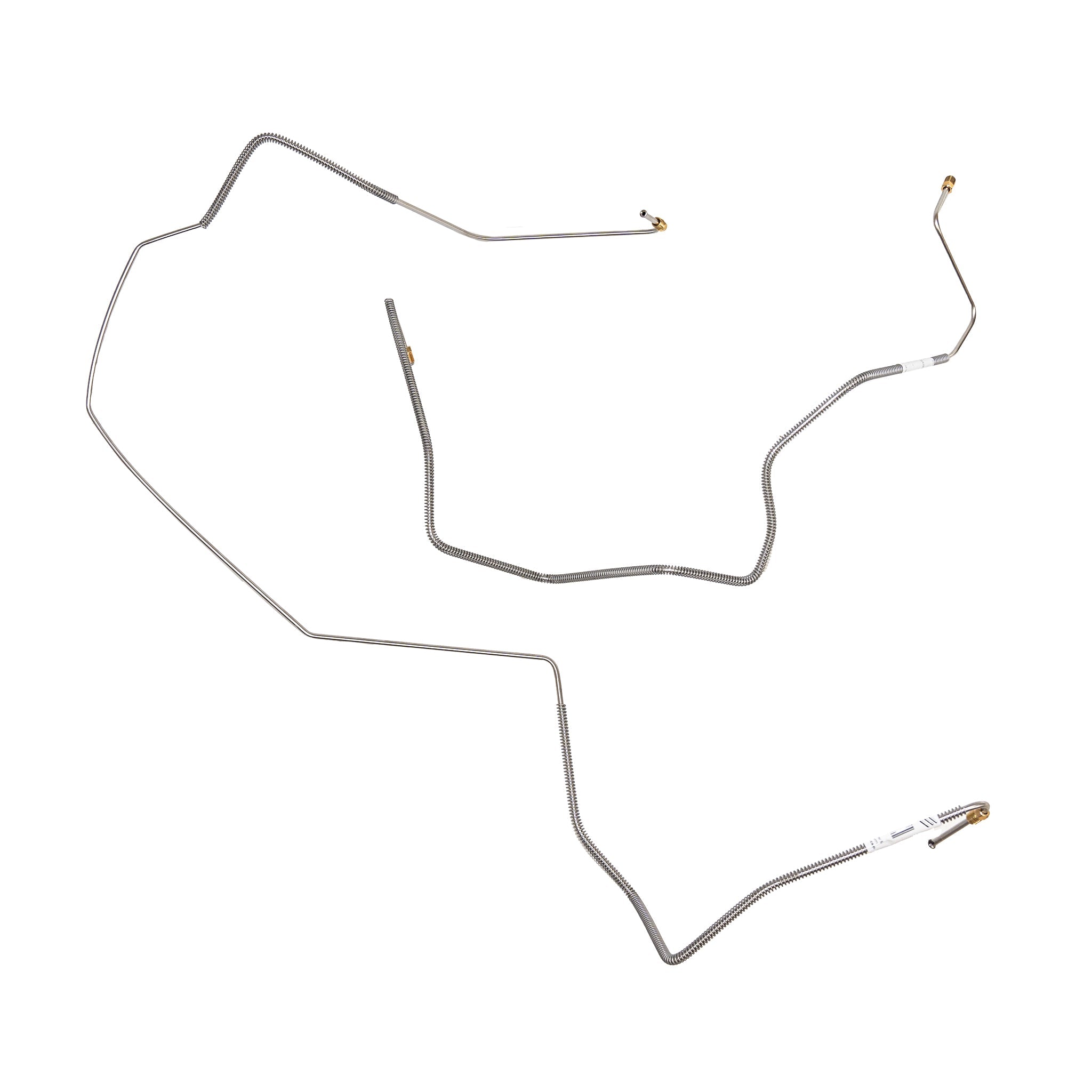 75-76' Ford F-100 2wd w/ Standard Disc Brakes, 2pc Front Brake Line Set; Steel - SSTubes