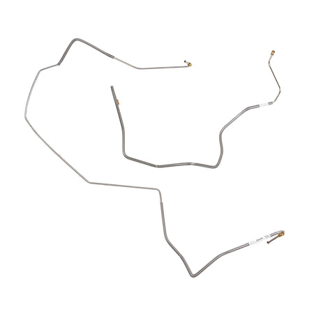 75-76' Ford F-100 2wd w/ Standard Disc Brakes, 2pc Front Brake Line Set; Steel - SSTubes